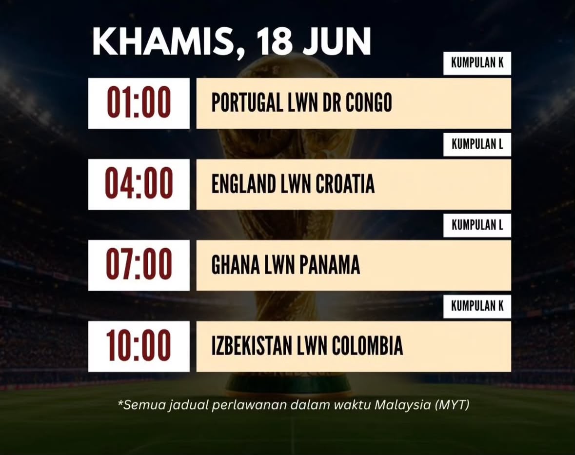 JADUAL PIALA DUNIA 2026