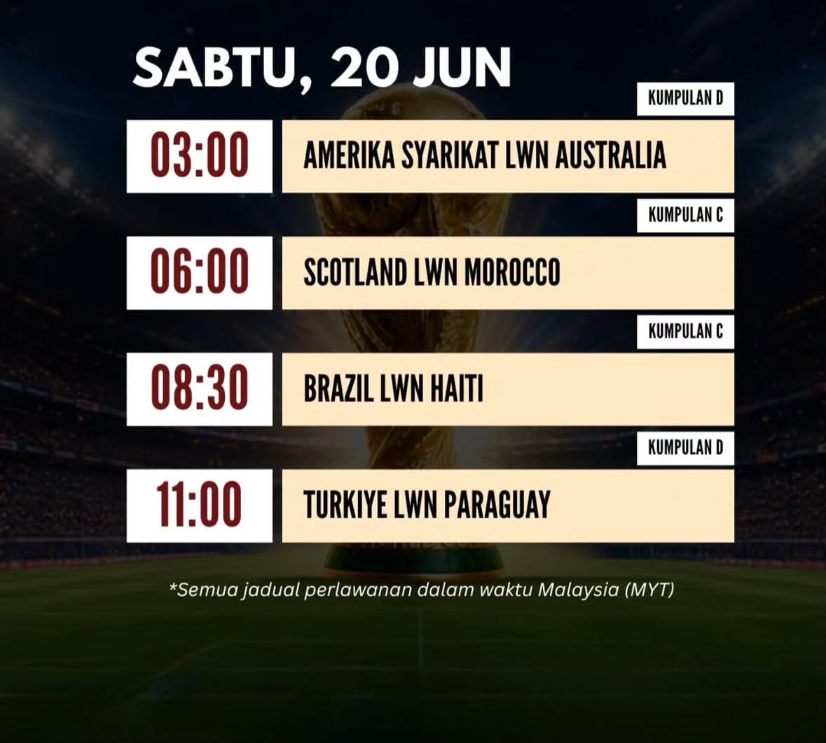 JADUAL PIALA DUNIA 2026