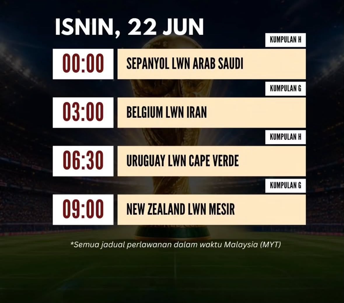 JADUAL PIALA DUNIA 2026
