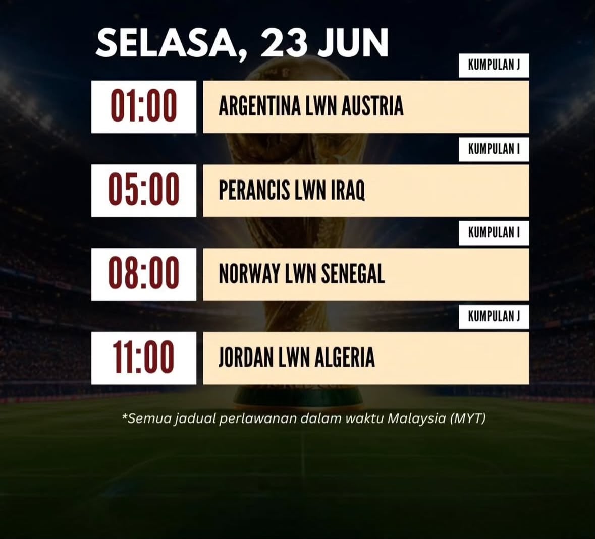 JADUAL PIALA DUNIA 2026