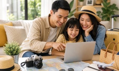 Percutian bajet dengan anak