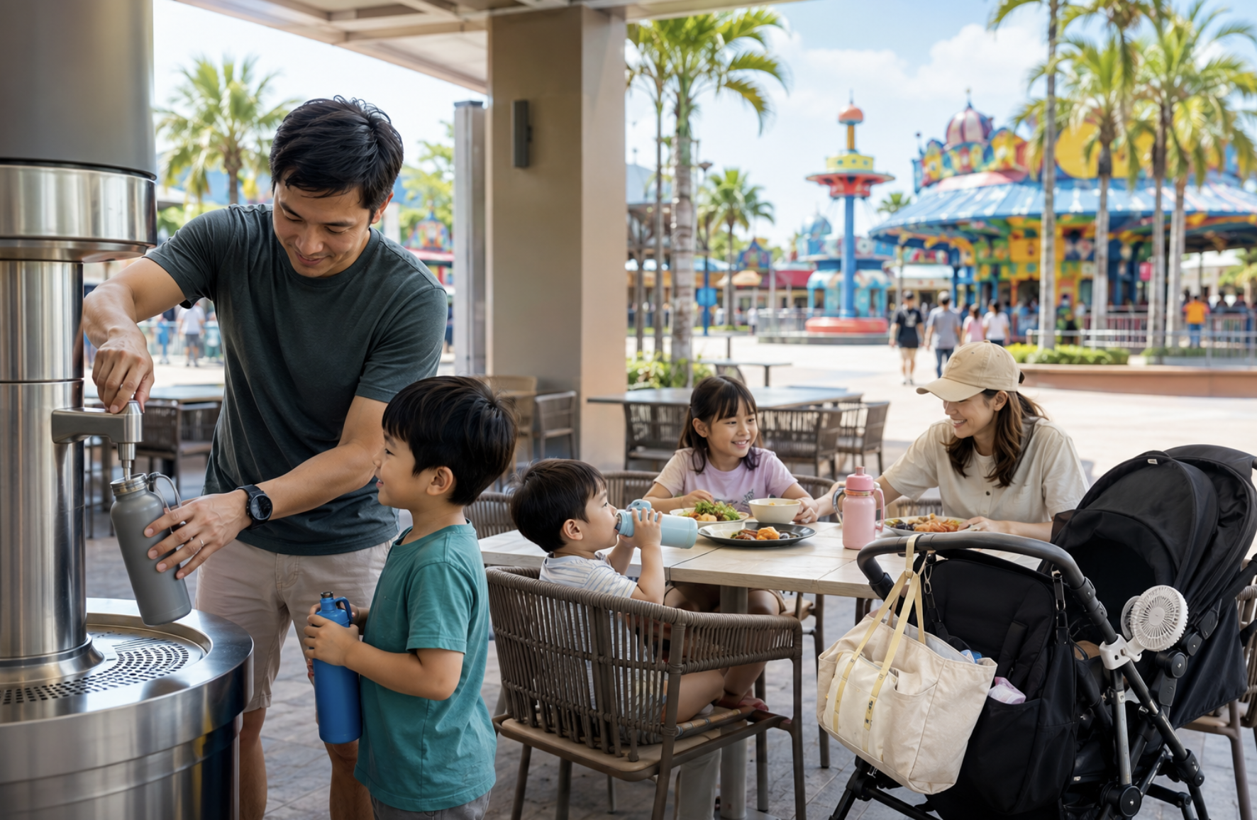 Makanan & Air Semasa Bawa Anak ke Theme Park