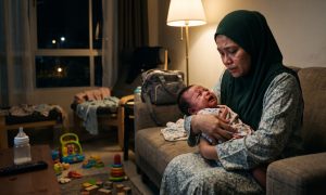 penat jaga anak