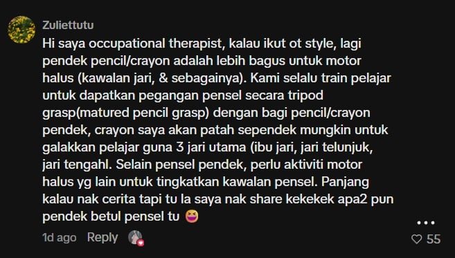 pensil pendek 
