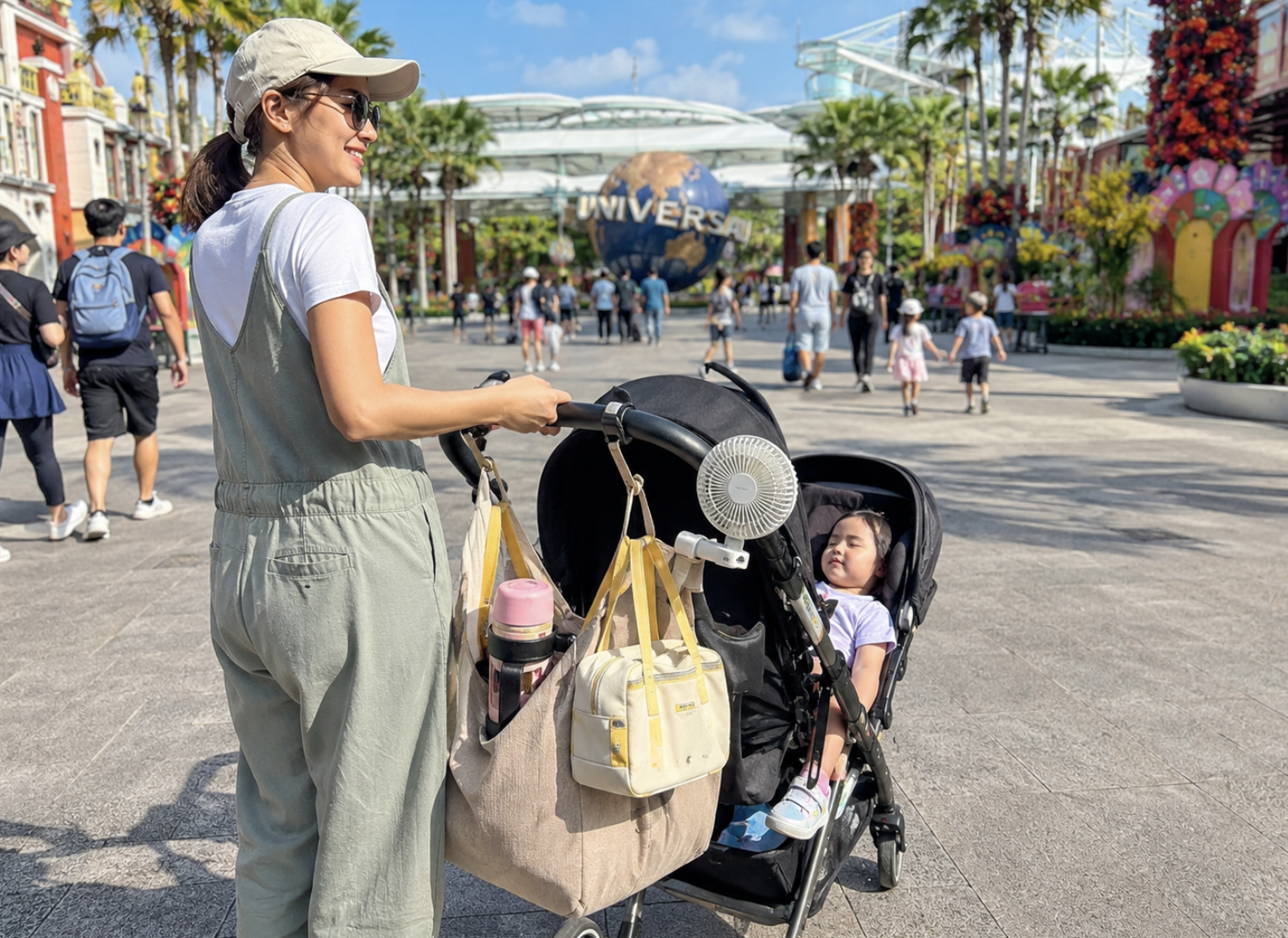 Bawa Anak ke Theme Park Dengan Stroller & Kipas