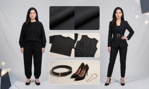 warna hitam nampak kurus