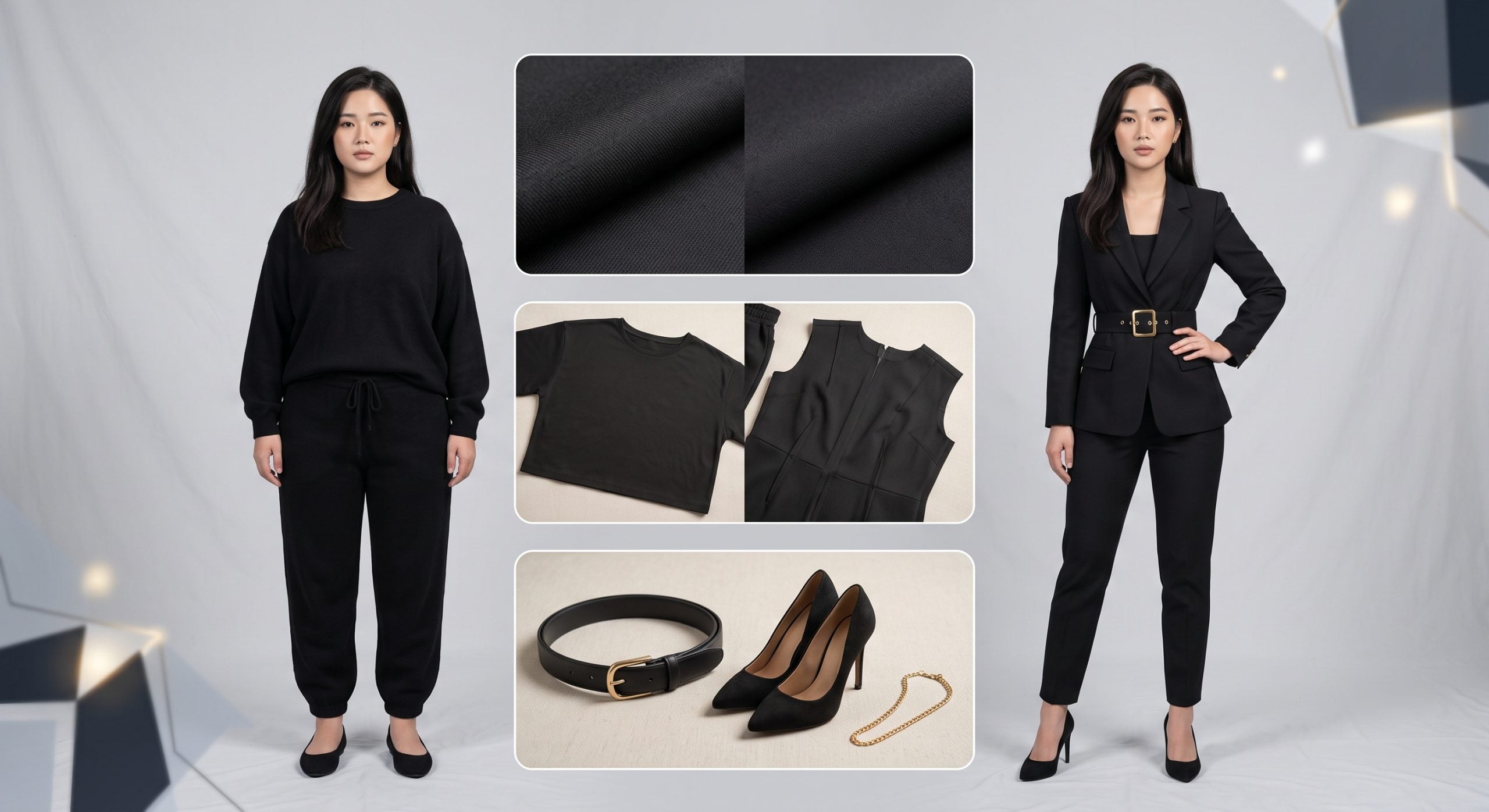 warna hitam nampak kurus