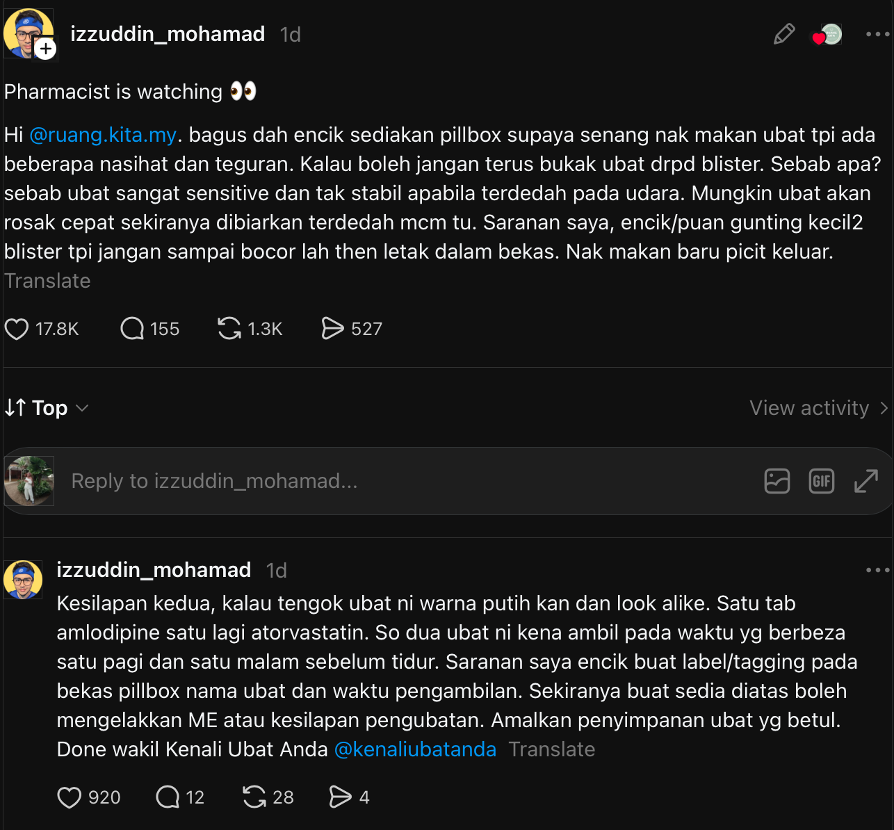bekas ubat