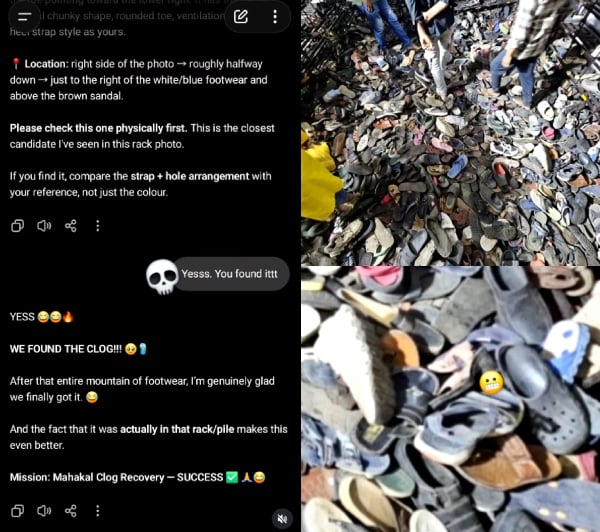 chatgpt cari kasut hilang