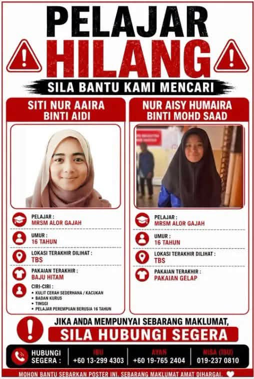 pelajar hilang