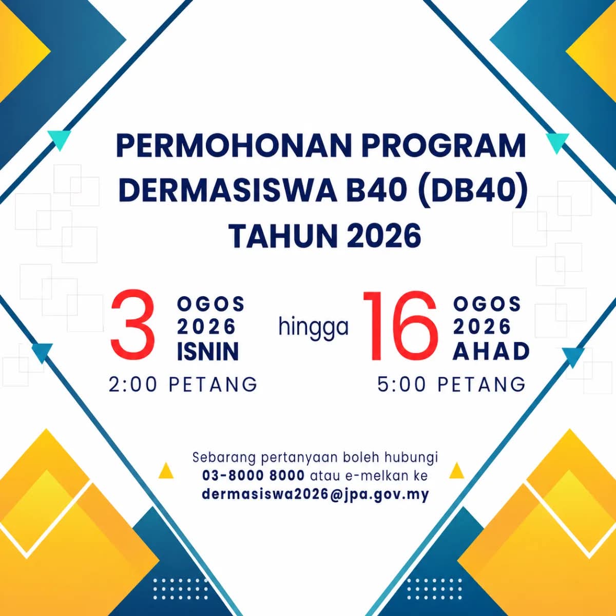 permohonan dermasiswa b40