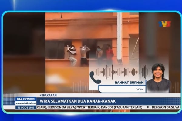 rumah kedai terbakar