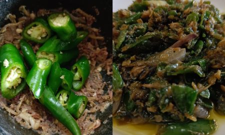 sambal tumbuk cili hijau