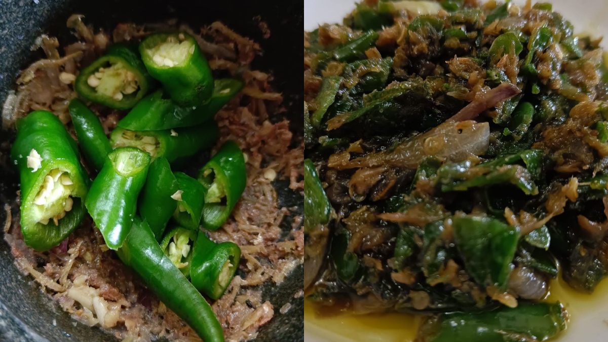 sambal tumbuk cili hijau