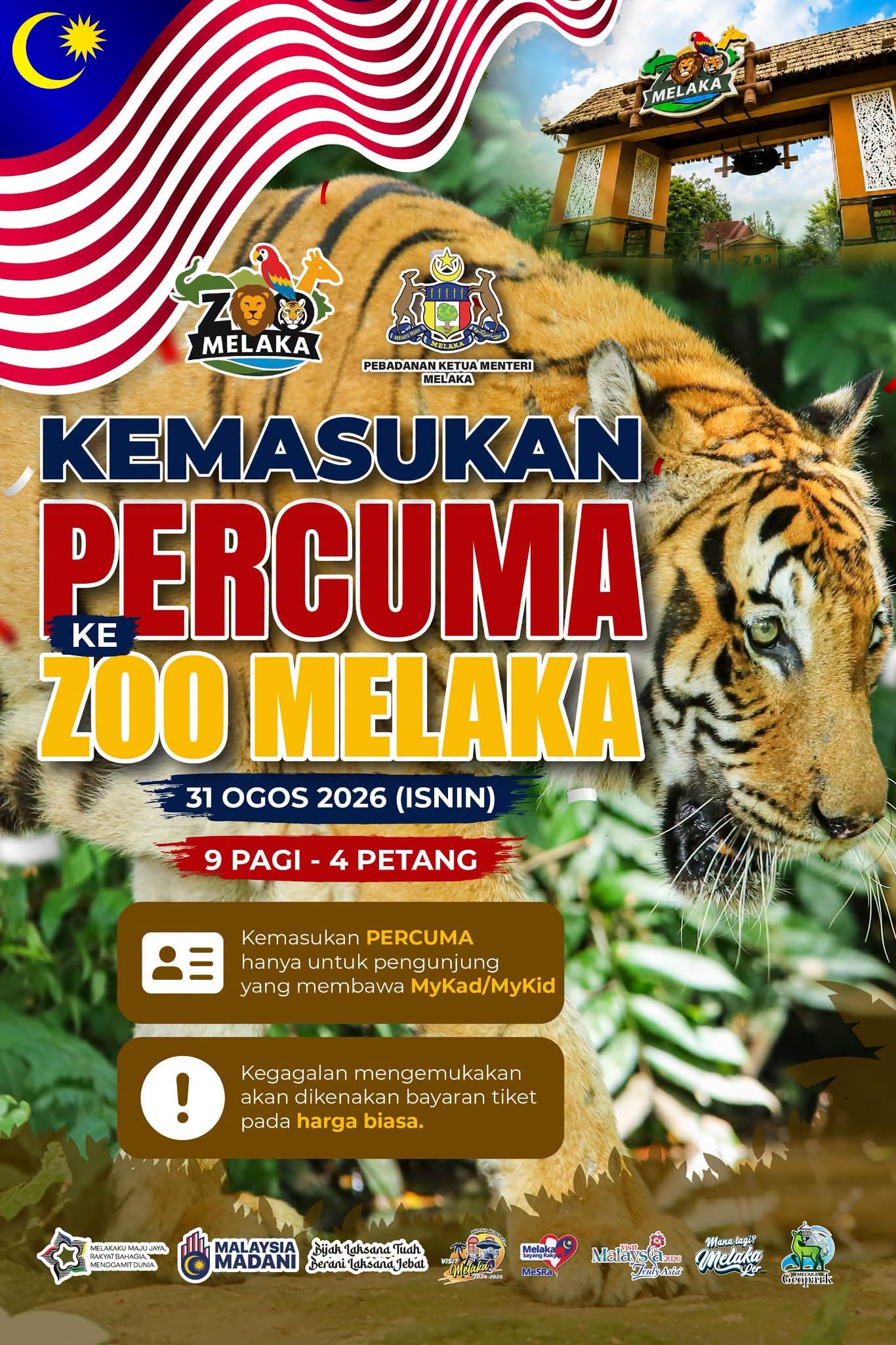 zoo melaka percuma