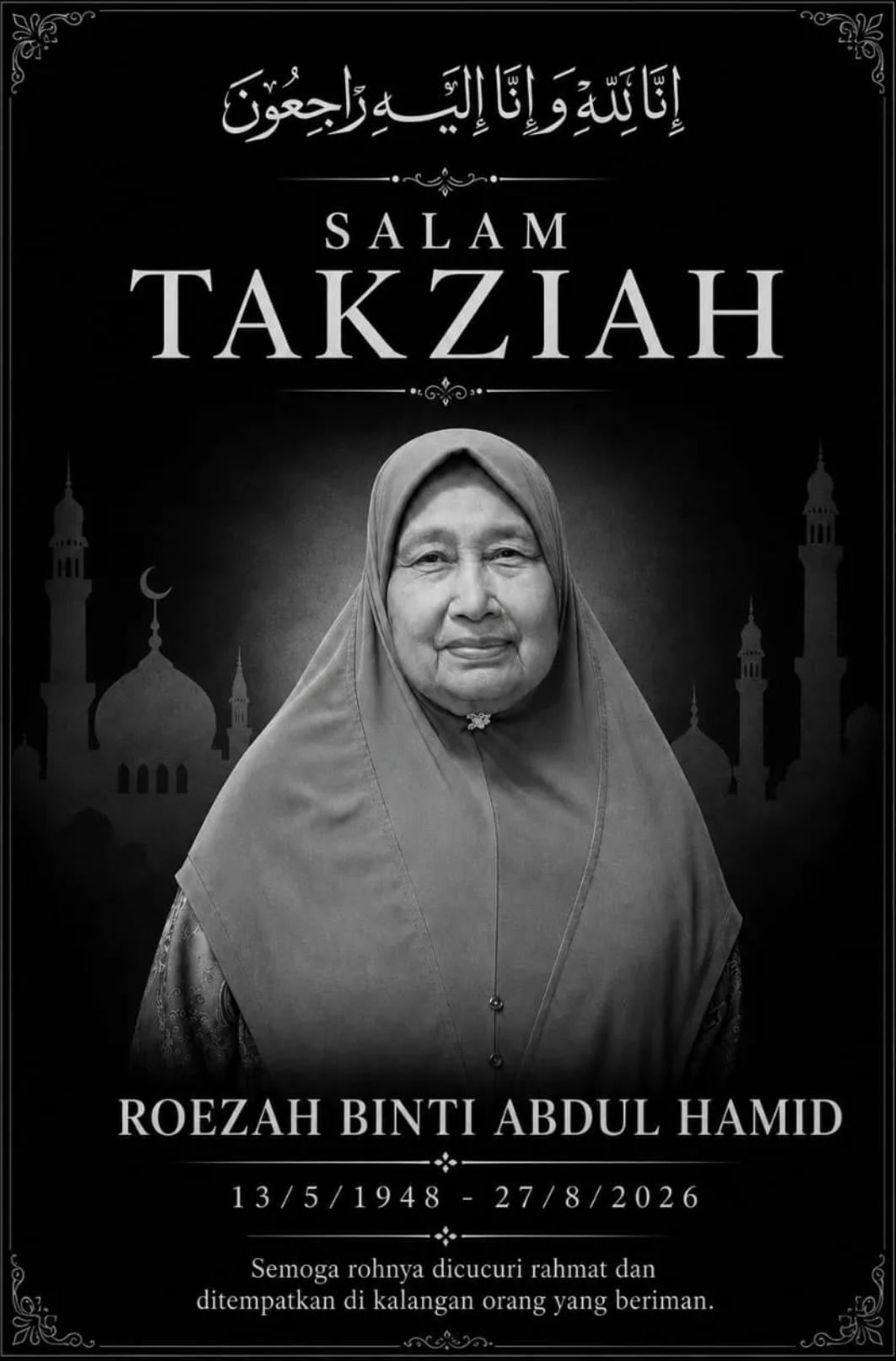 ISTERI MENINGGAL DUNIA