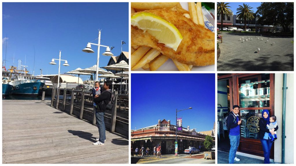 Pemandangan di Kailis Fish & Chips dan sekitar bandar Fremantle.