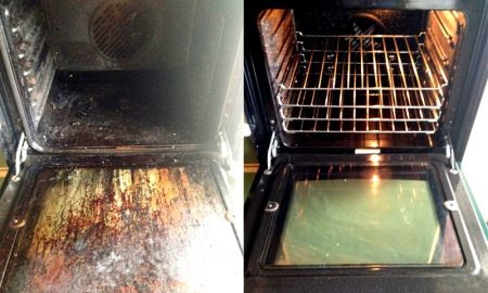 cara bersihkan oven