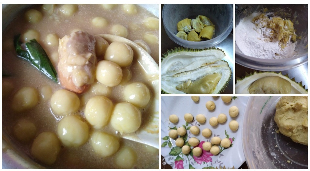 resepi pengat durian bebola