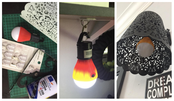 DIY Lampu  Dinding  Bajet Guna Barang Harga  RM2 Sahaja