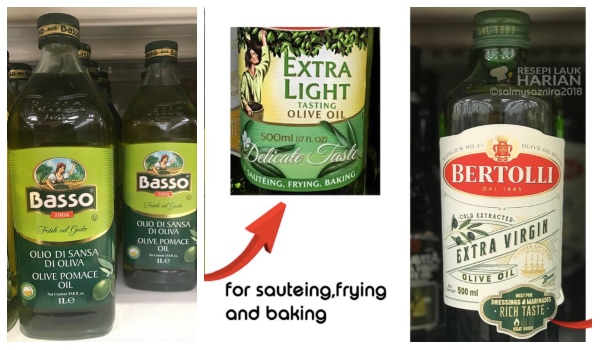 Perbezaan Jenis Dan Kegunaan Olive Oil Di Pasaran Yang Anda Perlu Tahu